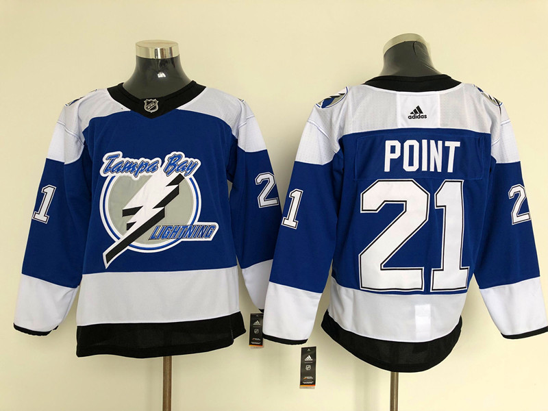 Men's Tampa Bay Lightning Brayden Point #21 Blue Jersey